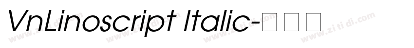 VnLinoscript Italic字体转换